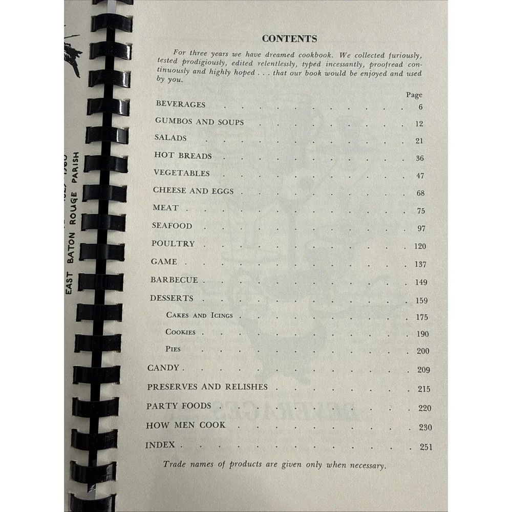 The River Road Recipes Junior League Baton Rouge LA Spiral Cookbook Vintage 1976